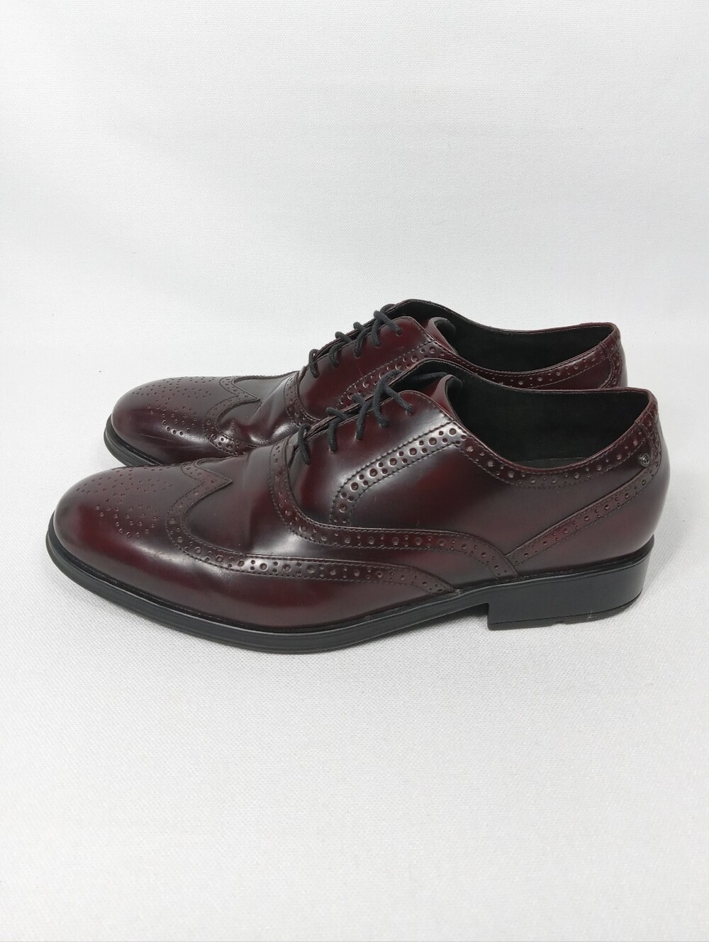 ROCKPORT Classic Men’s Wingtip Oxford Dress Shoes In Burgundy Size 10 - Picture 3 of 13